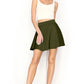 Women's Basic Versatile Stretchy Mini Skater Skirt