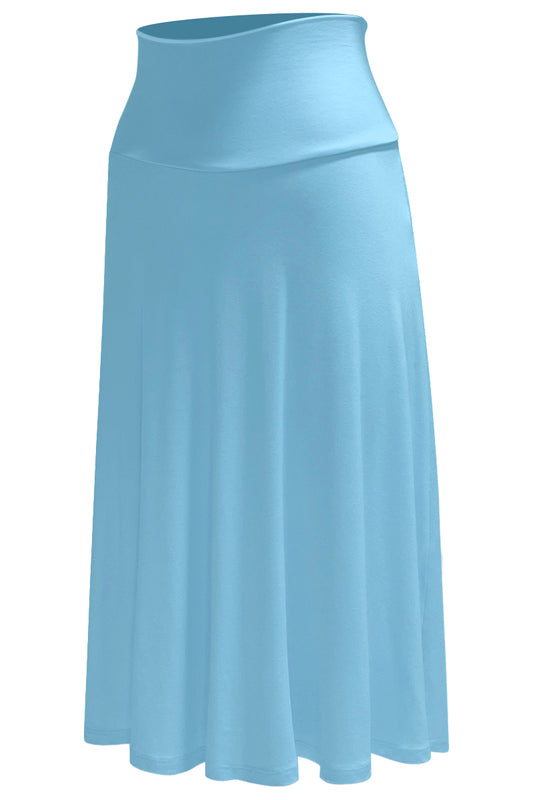 Women's Lightweight Midi Pull On Closure Skirt