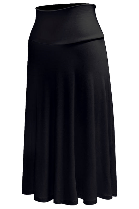 Women's Lightweight Midi Pull On Closure Skirt