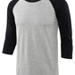 PLUS Mens 3/4 Sleeve Baseball Shirts