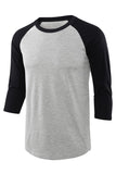 PLUS Mens 3/4 Sleeve Baseball Shirts