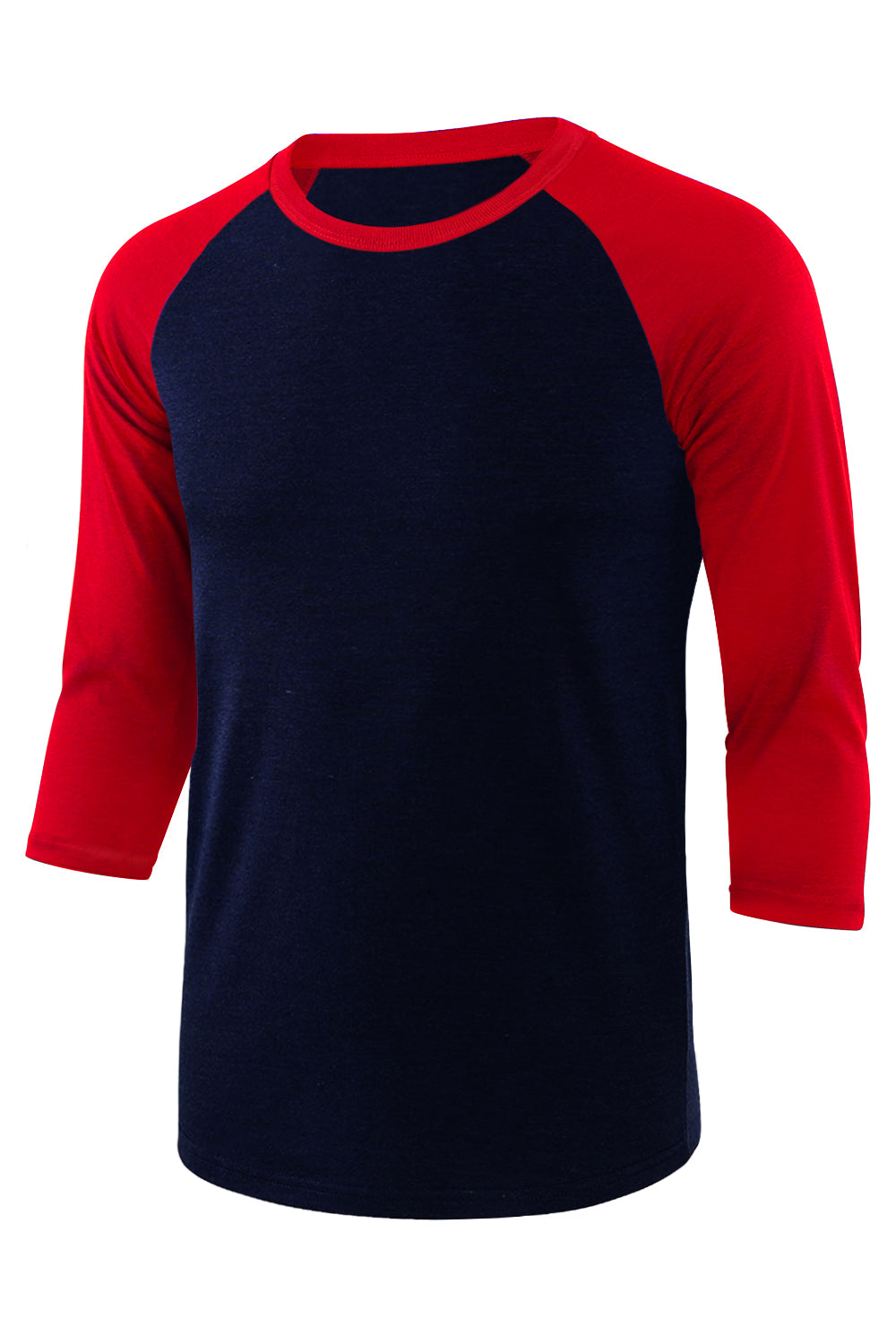 PLUS Mens 3/4 Sleeve Baseball Shirts