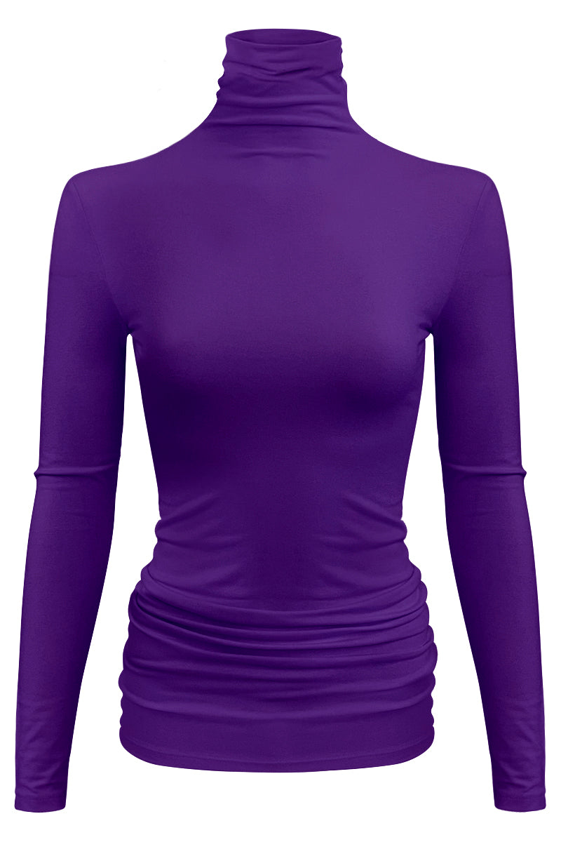 PLUS Women Turtleneck Fleece Lined Base Layer Tops