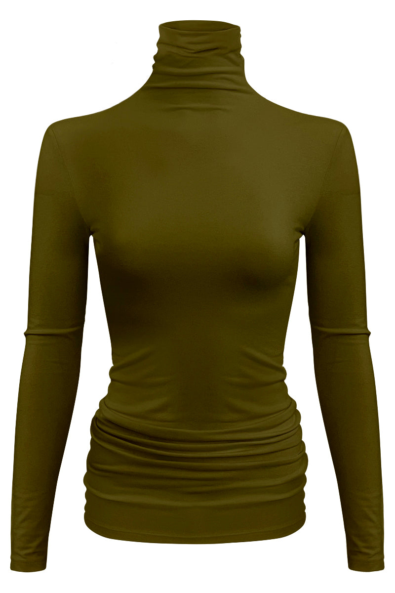 PLUS Women Turtleneck Fleece Lined Base Layer Tops