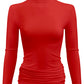 PLUS Women Turtleneck Fleece Lined Base Layer Tops