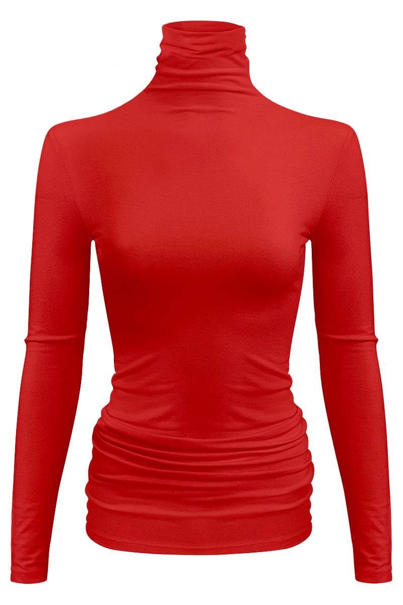 PLUS Women Turtleneck Fleece Lined Base Layer Tops