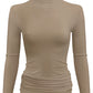 PLUS Women Turtleneck Fleece Lined Base Layer Tops