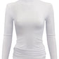 PLUS Women Turtleneck Fleece Lined Base Layer Tops