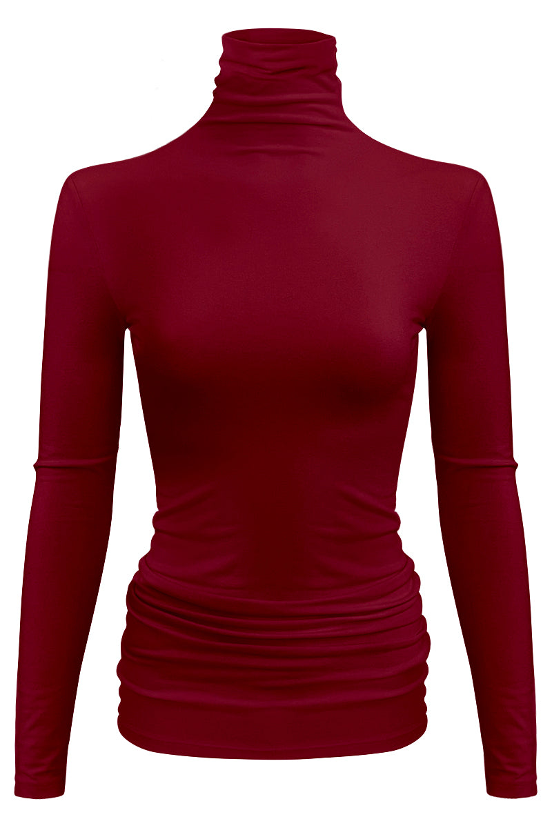 PLUS Women Turtleneck Fleece Lined Base Layer Tops