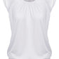 PLUS WOMENS SOLID SHORT SLEEVE SWEETHEART TOP