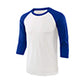 PLUS Mens 3/4 Sleeve Baseball Shirts